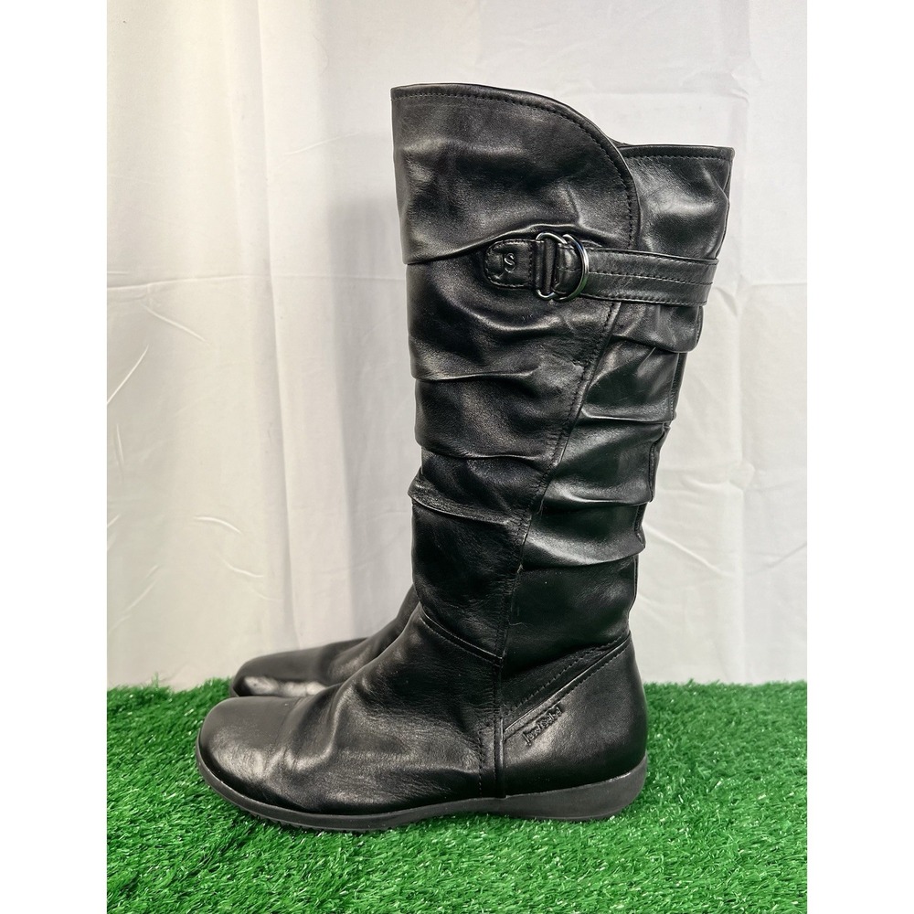 Josef Seibel Naly 23 Women's Tall Boots Black 40 US 9.5 Faux Fur Lined Slouchy